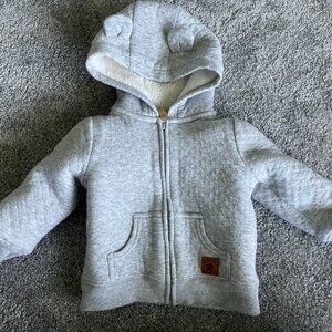 Carters Lined Sherpa Hoodie w/ cute ears 12M